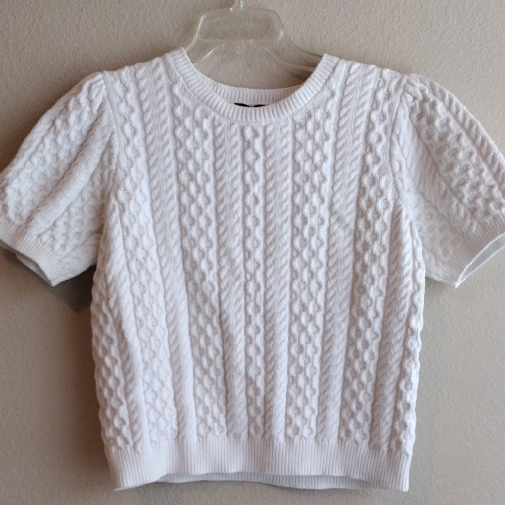 1. State Ivory Cable Knit Top
